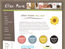 Tablet Screenshot of ellenmariedayspa.com